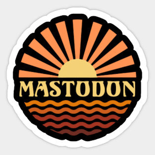 Personalized Name Vintage Mastodon Styles Camping 70s 80s 90s Sticker